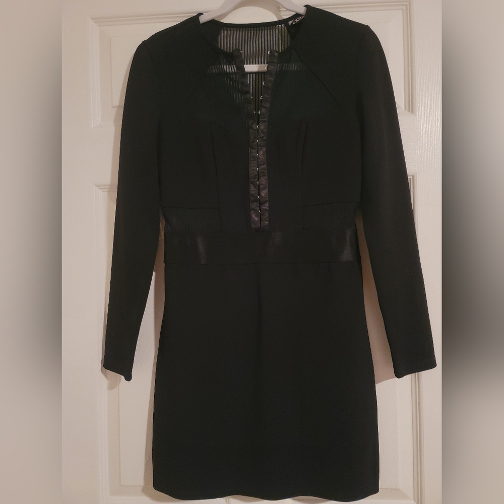 Express Black and Sheer Dress - Size 6